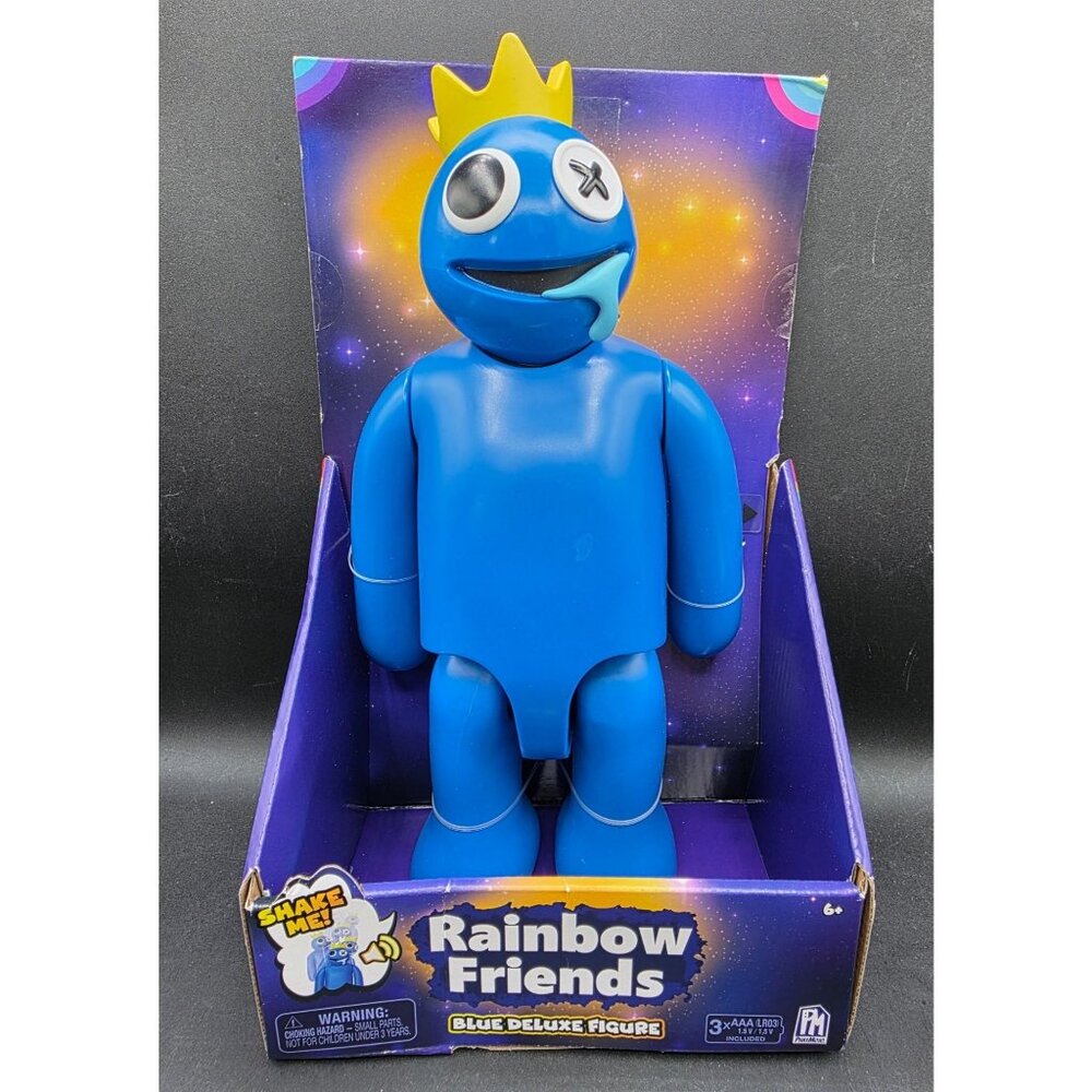 Rainbow Friends Blue Deluxe Figure Interactive Toy With Sound Effects Fun Play
